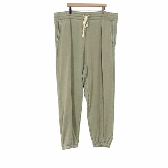 Anthro Camilla Light Olive Knit Joggers - Picture 4 of 5